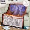 Znr 175 Valakut Exploration Mtg Game Magic The Gathering Fleece Blanket