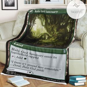 Znr 180 Bala Ged Sanctuary Mtg Game Magic The Gathering Fleece Blanket