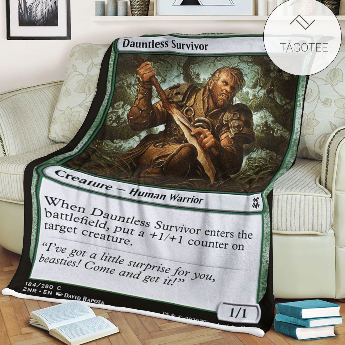 Znr 184 Dauntless Survivor Mtg Game Magic The Gathering Fleece Blanket Znr 184 Dauntless Survivor Mtg Game Magic The Gathering Fleece Blanket