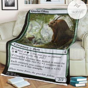 Znr 185 Gnarlid Colony Mtg Game Magic The Gathering Fleece Blanket