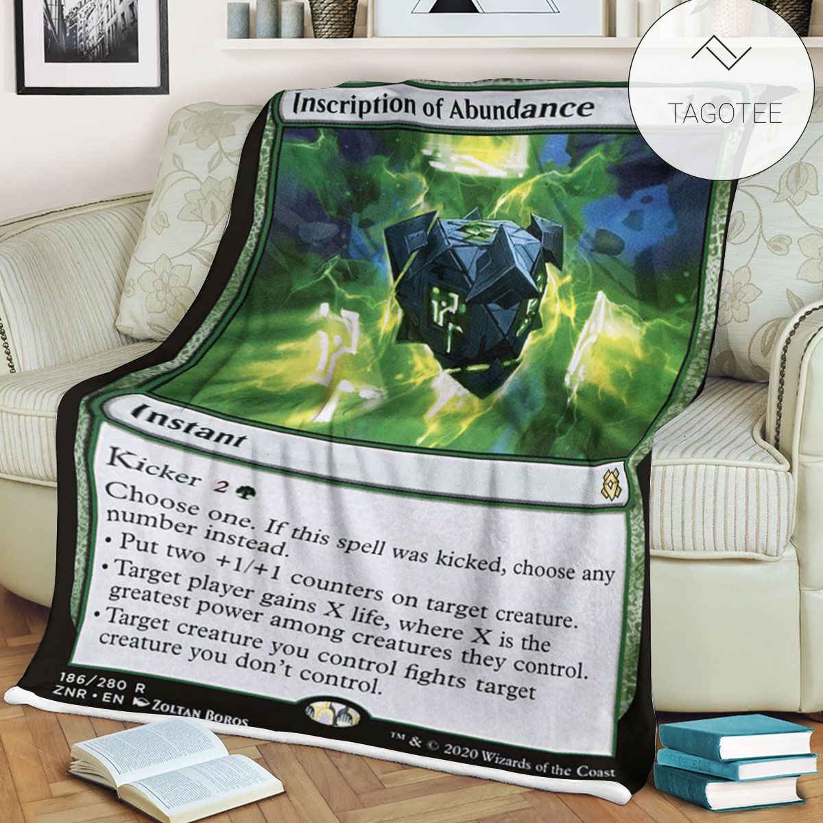Znr 186 Inscription Of Abundance Mtg Game Magic The Gathering Fleece Blanket Znr 186 Inscription Of Abundance Mtg Game Magic The Gathering Fleece Blanket