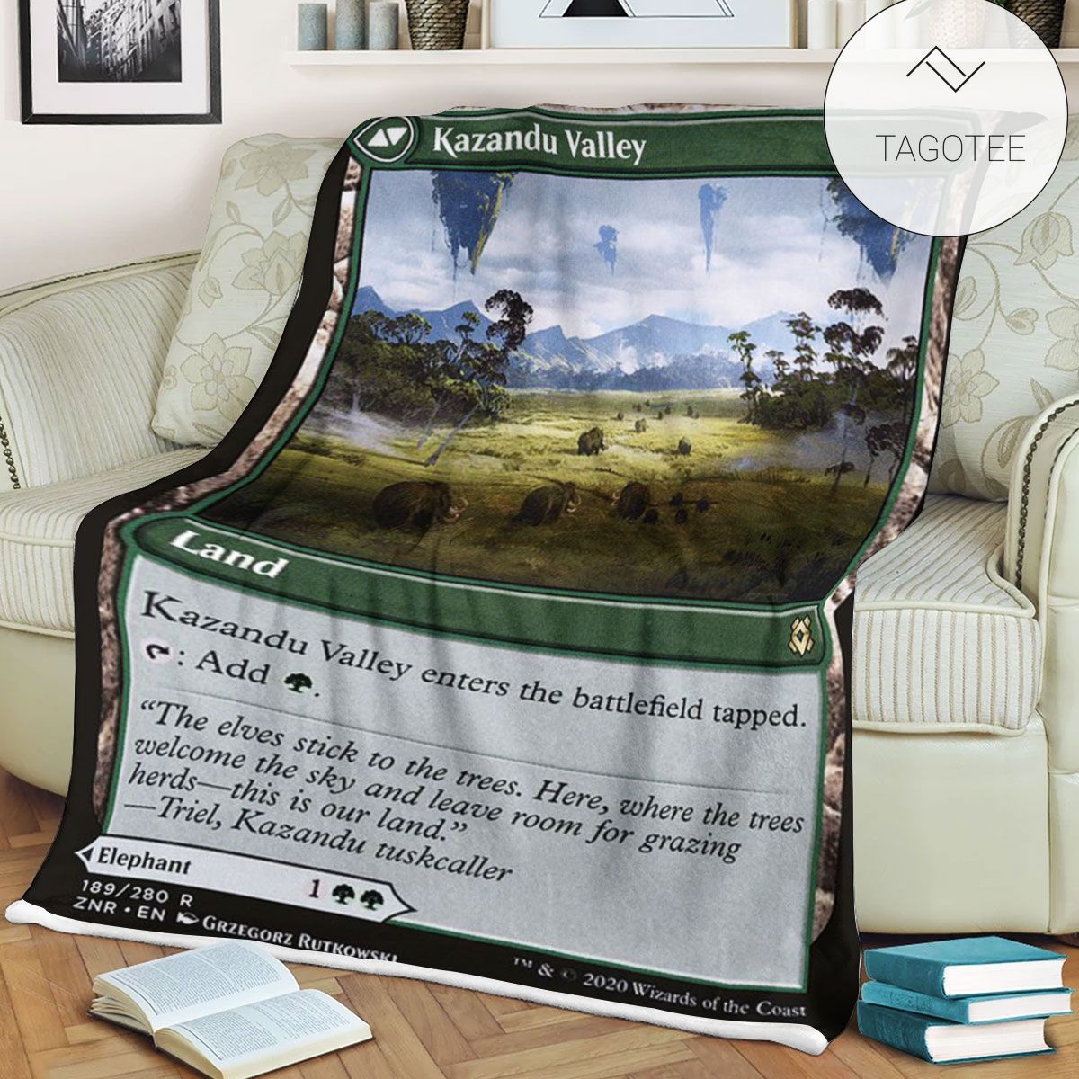 Znr 189 Kazandu Valley Mtg Game Magic The Gathering Fleece Blanket Znr 189 Kazandu Valley Mtg Game Magic The Gathering Fleece Blanket