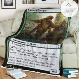 Znr 191 Kazandu Stomper Mtg Game Magic The Gathering Fleece Blanket
