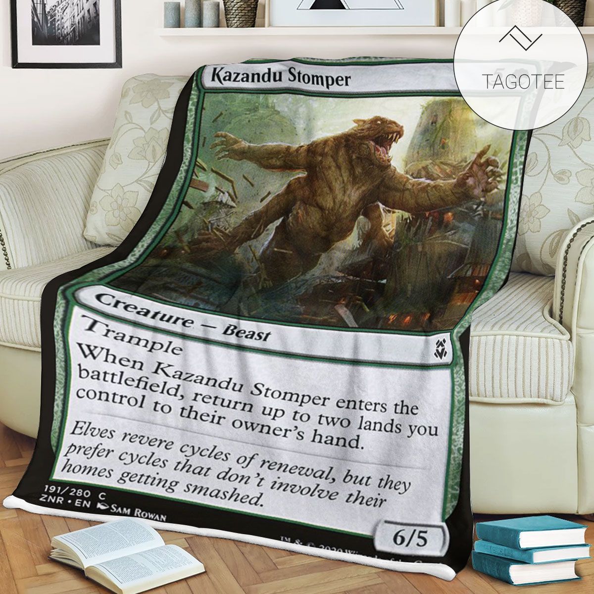 Znr 191 Kazandu Stomper Mtg Game Magic The Gathering Fleece Blanket Znr 191 Kazandu Stomper Mtg Game Magic The Gathering Fleece Blanket