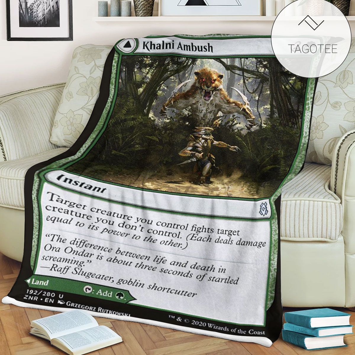 Znr 192 Khalni Ambush Mtg Game Magic The Gathering Fleece Blanket Znr 192 Khalni Ambush Mtg Game Magic The Gathering Fleece Blanket