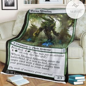Znr 196 Murasa Sproutling Mtg Game Magic The Gathering Fleece Blanket