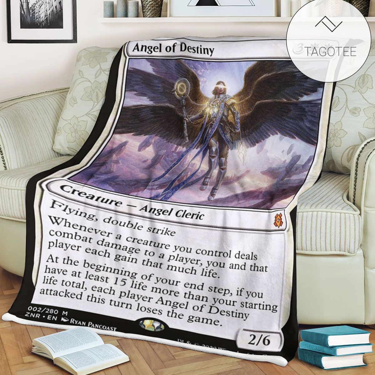 Znr 2 Angel Of Destiny Mtg Game Magic The Gathering Fleece Blanket Znr 2 Angel Of Destiny Mtg Game Magic The Gathering Fleece Blanket