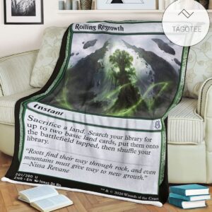 Znr 201 Roiling Regrowth Mtg Game Magic The Gathering Fleece Blanket