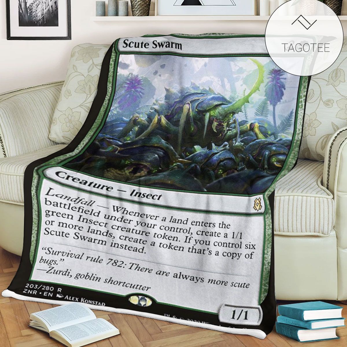 Znr 203 Scute Swarm Mtg Game Magic The Gathering Fleece Blanket Znr 203 Scute Swarm Mtg Game Magic The Gathering Fleece Blanket