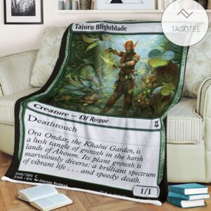 Znr 208 Tajuru Blightblade Mtg Game Magic The Gathering Fleece Blanket