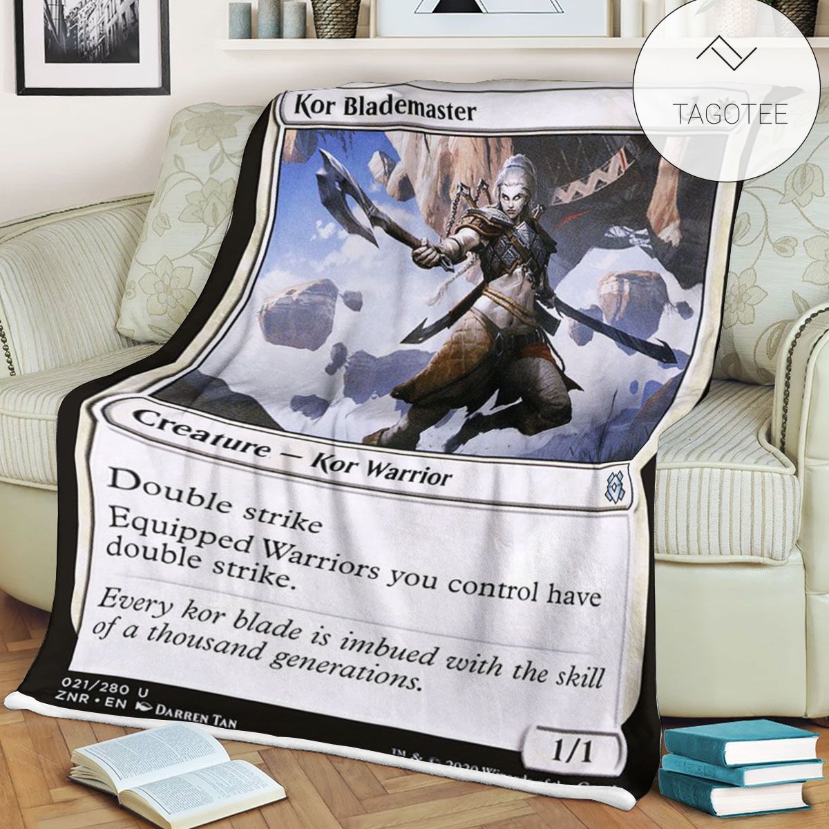 Znr 21 Kor Blademaster Mtg Game Magic The Gathering Fleece Blanket Znr 21 Kor Blademaster Mtg Game Magic The Gathering Fleece Blanket