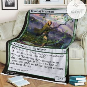 Znr 212 Taunting Arbormage Mtg Game Magic The Gathering Fleece Blanket