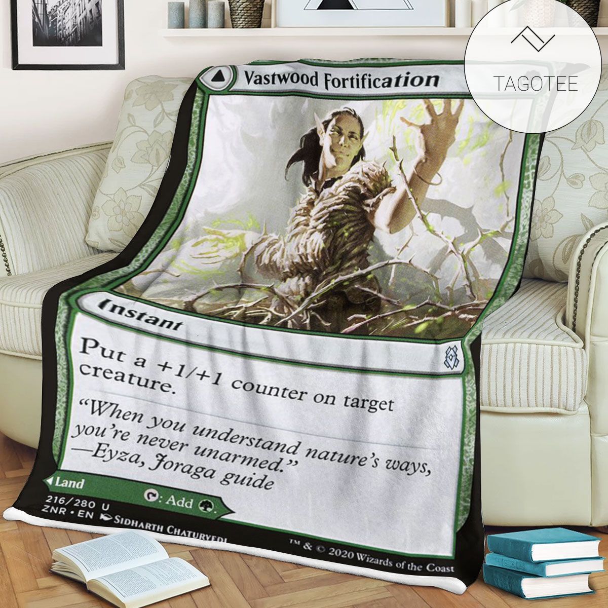 Znr 216 Vastwood Fortification Mtg Game Magic The Gathering Fleece Blanket Znr 216 Vastwood Fortification Mtg Game Magic The Gathering Fleece Blanket