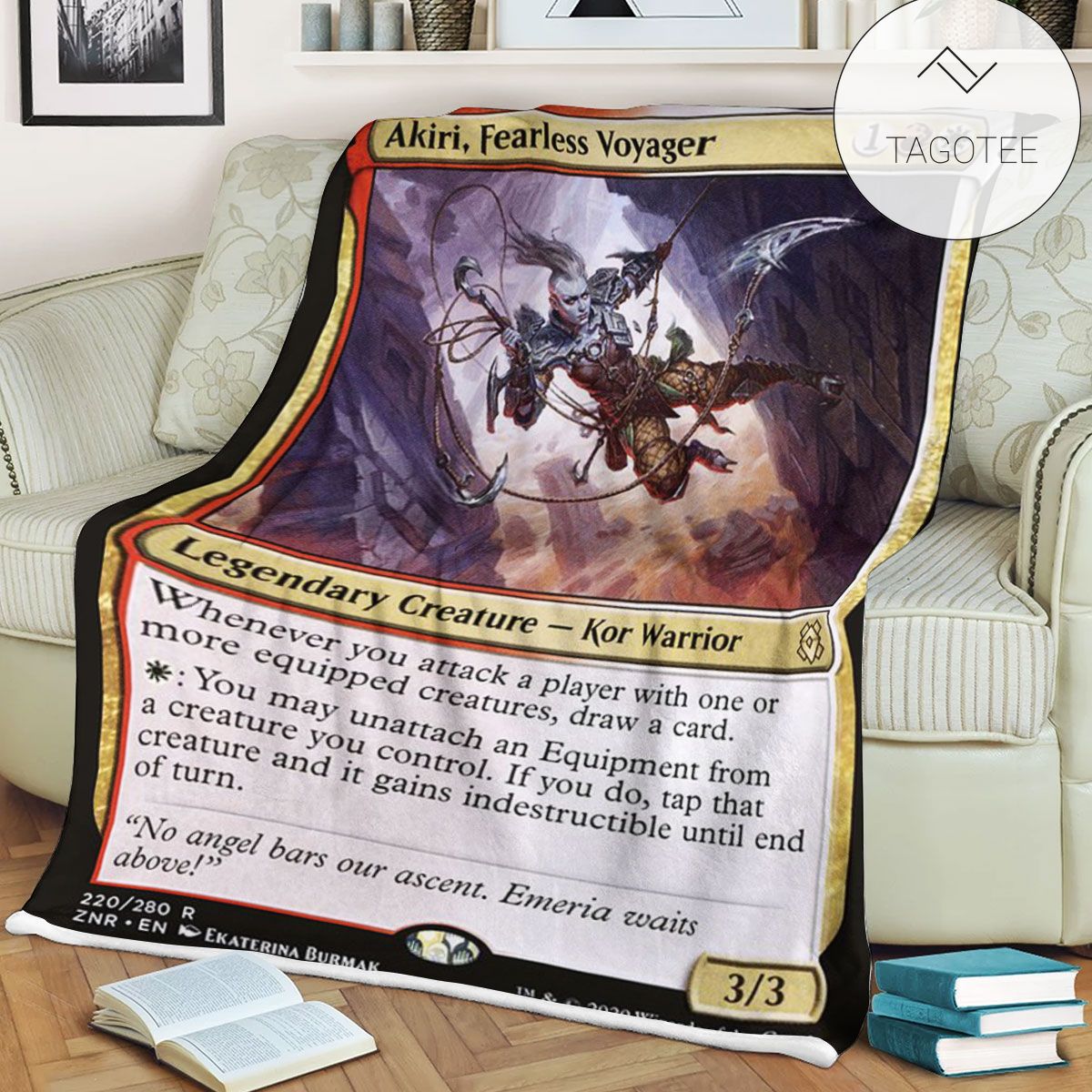 Znr 220 Akiri Fearless Voyager Mtg Game Magic The Gathering Fleece Blanket Znr 220 Akiri Fearless Voyager Mtg Game Magic The Gathering Fleece Blanket