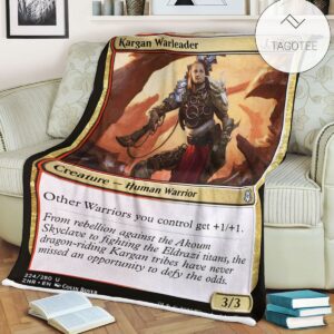 Znr 224 Kargan Warleader Mtg Game Magic The Gathering Fleece Blanket