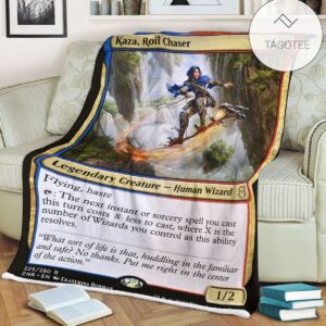 Znr 225 Kaza Roil Chaser Mtg Game Magic The Gathering Fleece Blanket