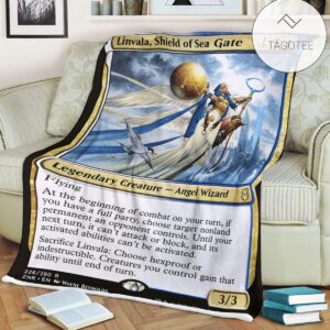 Znr 226 Linvala Shield Of Sea Gate Mtg Game Magic The Gathering Fleece Blanket