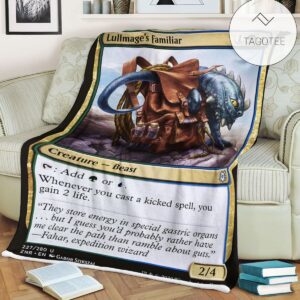 Znr 227 Lullmage S Familiar Mtg Game Magic The Gathering Fleece Blanket