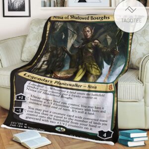 Znr 231 Nissa Of Shadowed Boughs Mtg Game Magic The Gathering Fleece Blanket