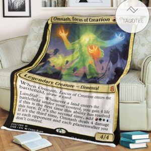 Znr 232 Omnath Locus Of Creation Mtg Game Magic The Gathering Fleece Blanket