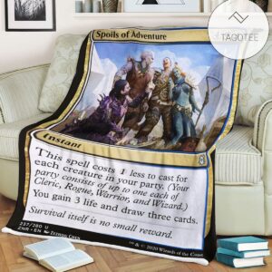 Znr 237 Spoils Of Adventure Mtg Game Magic The Gathering Fleece Blanket
