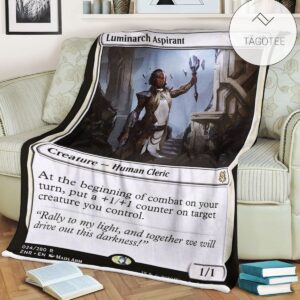 Znr 24 Luminarch Aspirant Mtg Game Magic The Gathering Fleece Blanket