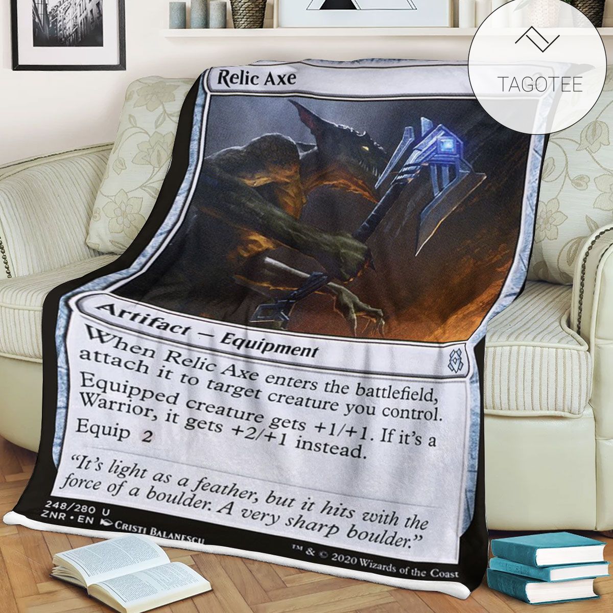 Znr 248 Relic Axe Mtg Game Magic The Gathering Fleece Blanket Znr 248 Relic Axe Mtg Game Magic The Gathering Fleece Blanket