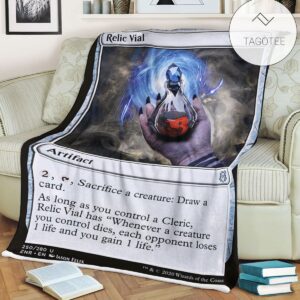 Znr 250 Relic Vial Mtg Game Magic The Gathering Fleece Blanket