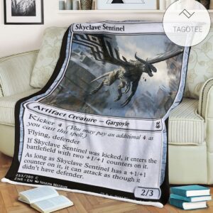 Znr 253 Skyclave Sentinel Mtg Game Magic The Gathering Fleece Blanket