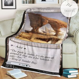 Znr 258 Boulderloft Pathway Mtg Game Magic The Gathering Fleece Blanket