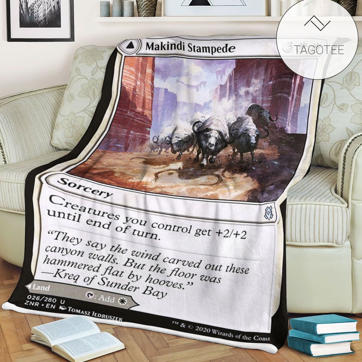 Znr 26 Makindi Stampede Mtg Game Magic The Gathering Fleece Blanket Znr 26 Makindi Stampede Mtg Game Magic The Gathering Fleece Blanket