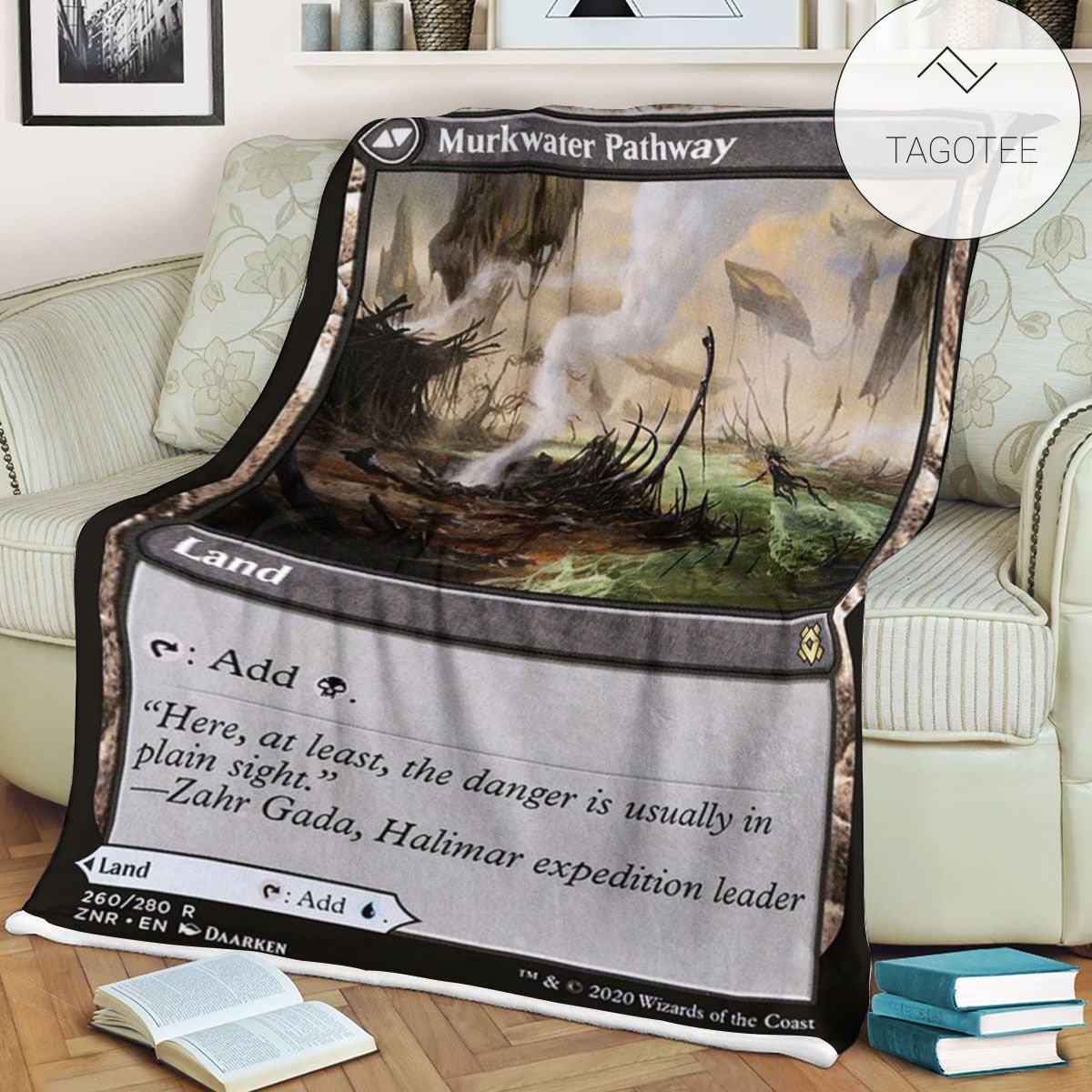 Znr 260 Murkwater Pathway Mtg Game Magic The Gathering Fleece Blanket Znr 260 Murkwater Pathway Mtg Game Magic The Gathering Fleece Blanket