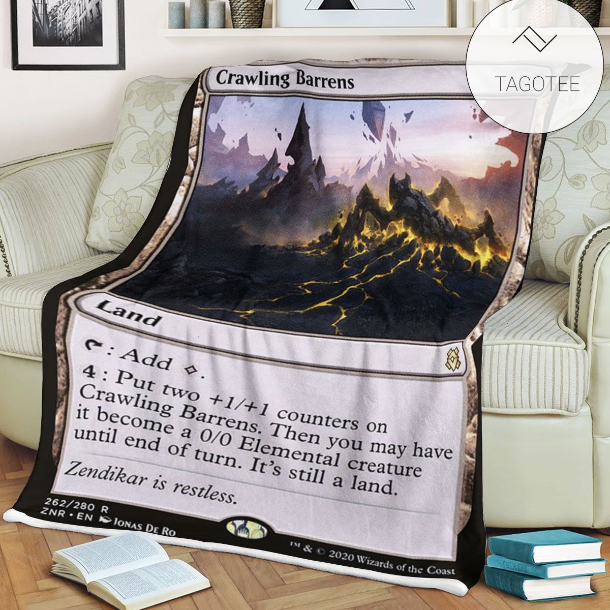 Znr 262 Crawling Barrens Mtg Game Magic The Gathering Fleece Blanket Znr 262 Crawling Barrens Mtg Game Magic The Gathering Fleece Blanket