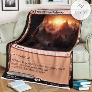 Znr 263 Needleverge Pathway Mtg Game Magic The Gathering Fleece Blanket