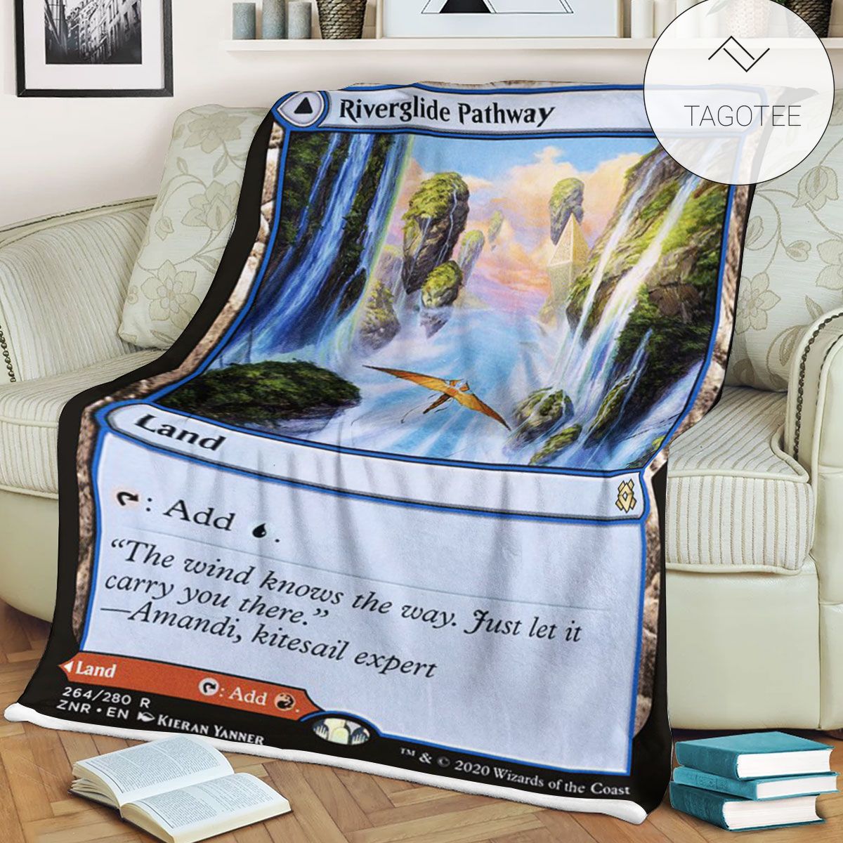 Znr 264 Riverglide Pathway Mtg Game Magic The Gathering Fleece Blanket Znr 264 Riverglide Pathway Mtg Game Magic The Gathering Fleece Blanket