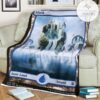 Znr 270 Island Mtg Game Magic The Gathering Fleece Blanket