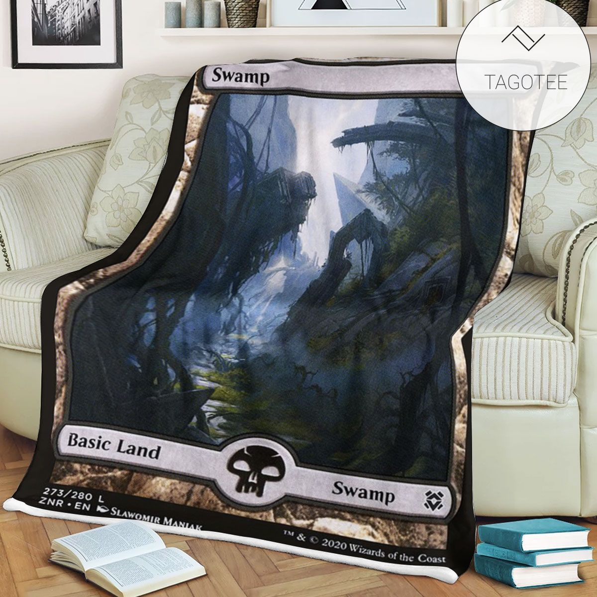 Znr 273 Swamp Mtg Game Magic The Gathering Fleece Blanket Znr 273 Swamp Mtg Game Magic The Gathering Fleece Blanket