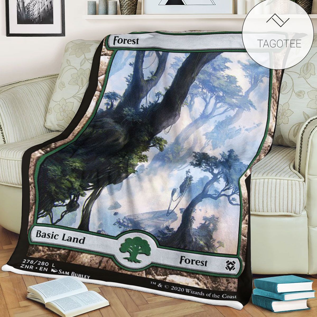 Znr 278 Forest Mtg Game Magic The Gathering Fleece Blanket Znr 278 Forest Mtg Game Magic The Gathering Fleece Blanket
