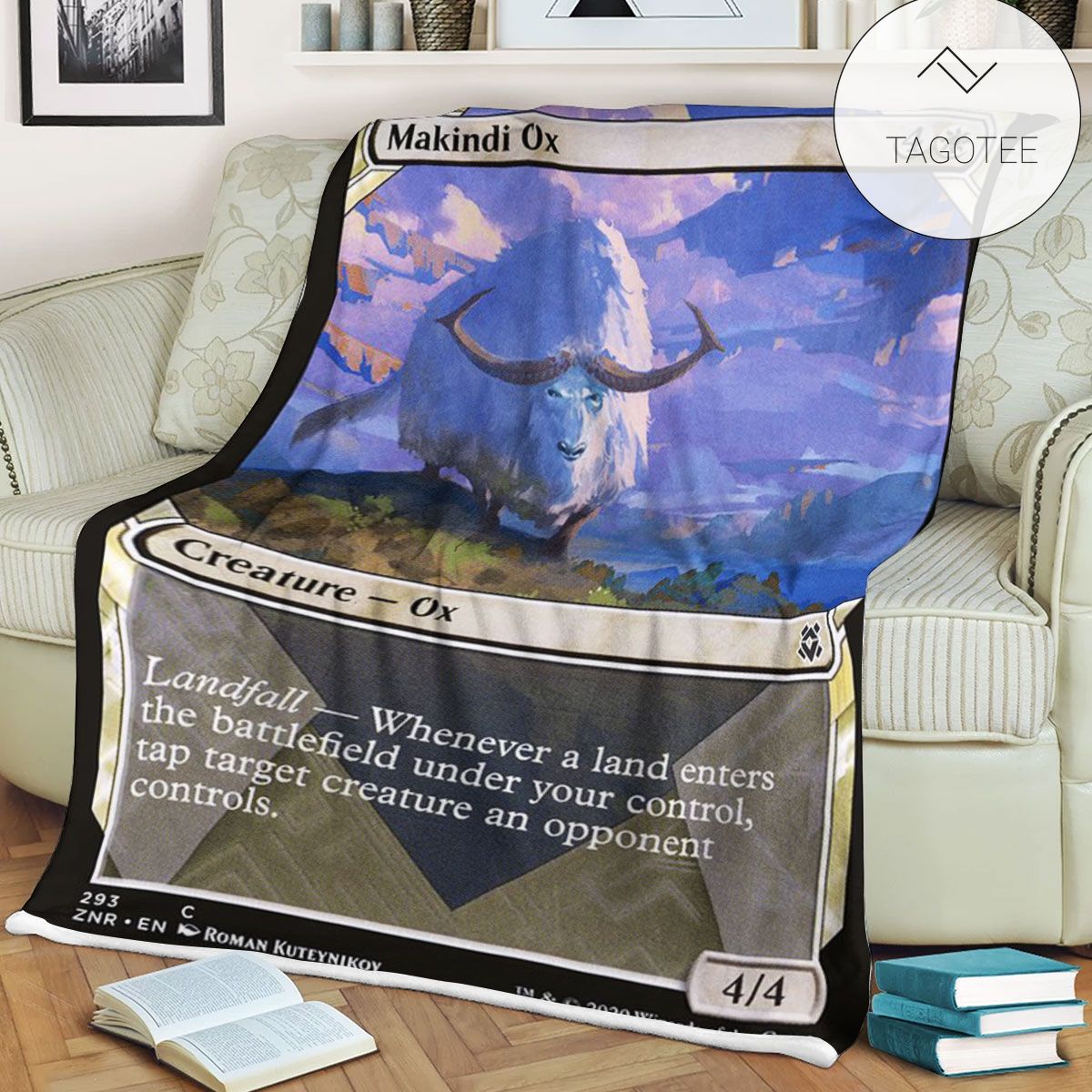 Znr 293 Makindi Ox Mtg Game Magic The Gathering Fleece Blanket Znr 293 Makindi Ox Mtg Game Magic The Gathering Fleece Blanket