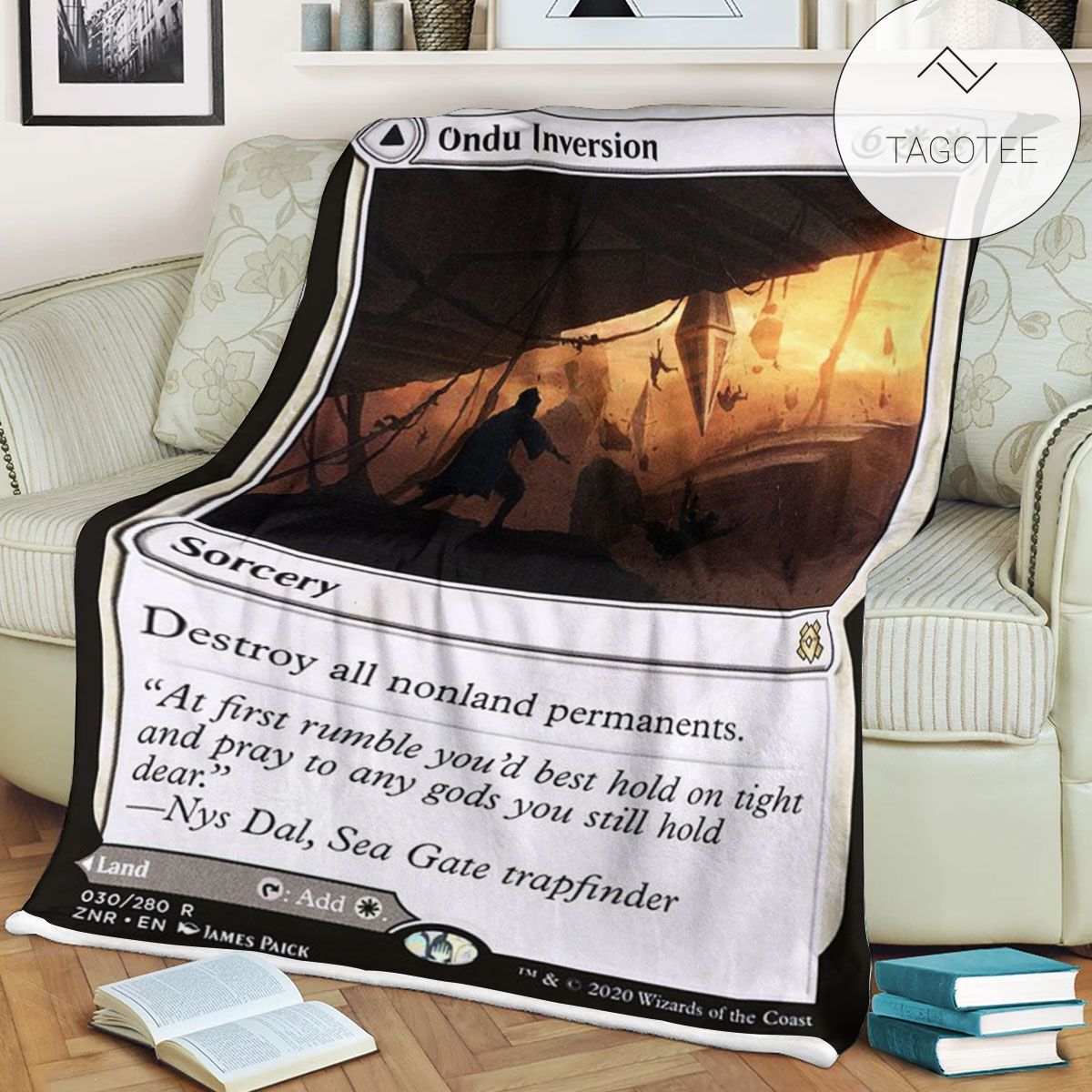 Znr 30 Ondu Inversion Mtg Game Magic The Gathering Fleece Blanket Znr 30 Ondu Inversion Mtg Game Magic The Gathering Fleece Blanket