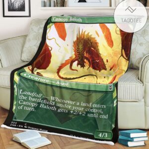 Znr 304 Canopy Baloth Mtg Game Magic The Gathering Fleece Blanket