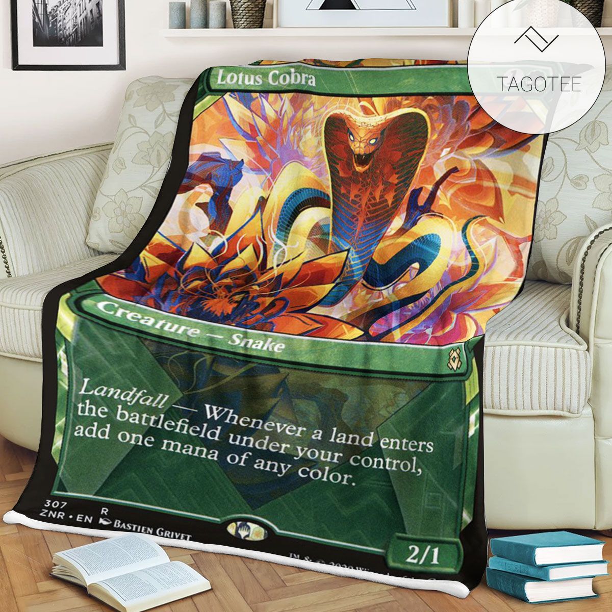 Znr 307 Lotus Cobra Mtg Game Magic The Gathering Fleece Blanket Znr 307 Lotus Cobra Mtg Game Magic The Gathering Fleece Blanket