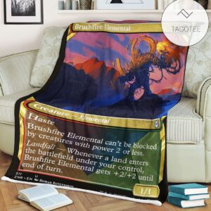 Znr 311 Brushfire Elemental Mtg Game Magic The Gathering Fleece Blanket