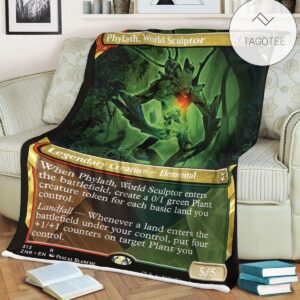 Znr 313 Phylath World Sculptor Mtg Game Magic The Gathering Fleece Blanket