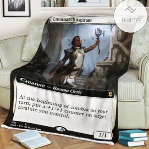 Znr 319 Luminarch Aspirant Mtg Game Magic The Gathering Fleece Blanket