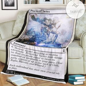 Znr 32 Practiced Tactics Mtg Game Magic The Gathering Fleece Blanket