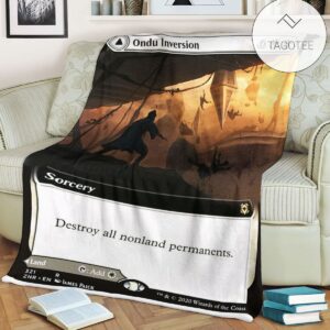 Znr 321 Ondu Inversion Mtg Game Magic The Gathering Fleece Blanket