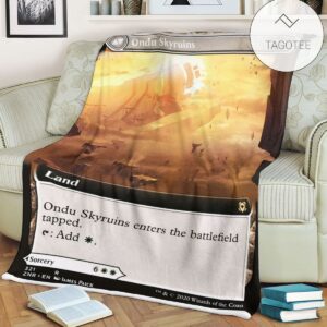 Znr 321 Ondu Skyruins Mtg Game Magic The Gathering Fleece Blanket
