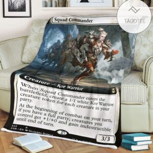 Znr 323 Squad Commander Mtg Game Magic The Gathering Fleece Blanket