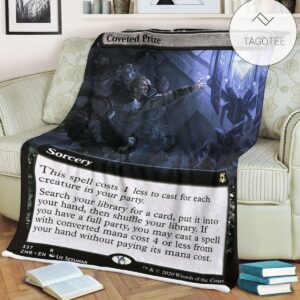 Znr 337 Coveted Prize Mtg Game Magic The Gathering Fleece Blanket